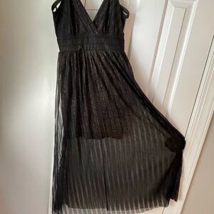 Elegant Black Sheer Dress